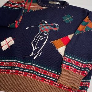 Vintage Knit Golf Sweater XL